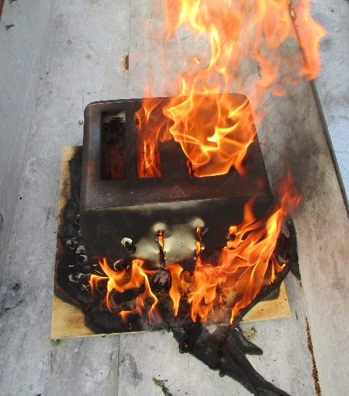 Controlled ignition of a product enclosure